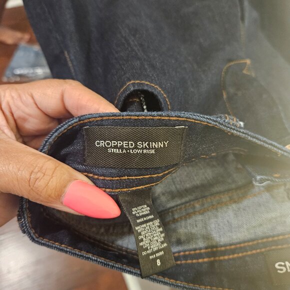 EXPRESS WOMEN'S JEANS SIZE 8 CROPPED SKINNY LOW RISE STELLA - Picture 3 of 3